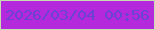 文字の大きさ：3、枠の色：c7dcb0、背景の色：b429dc、文字の色：6b43d1 無料ブログパーツのブログ時計