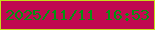 文字の大きさ：5、枠の色：c7de1a、背景の色：c00950、文字の色：039213 無料ブログパーツのブログ時計