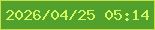 文字の大きさ：5、枠の色：c7de48、背景の色：53a12d、文字の色：d3f85f 無料ブログパーツのブログ時計