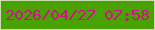 文字の大きさ：4、枠の色：c7dfae、背景の色：4aa200、文字の色：cf1088 無料ブログパーツのブログ時計