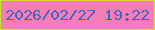 文字の大きさ：1、枠の色：c7e32b、背景の色：f67db5、文字の色：4364c1 無料ブログパーツのブログ時計