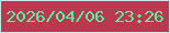 文字の大きさ：5、枠の色：c7e4ef、背景の色：bc384f、文字の色：49f9a1 無料ブログパーツのブログ時計