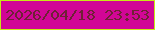 文字の大きさ：2、枠の色：c7e916、背景の色：d10696、文字の色：6f2135 無料ブログパーツのブログ時計