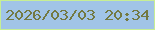 文字の大きさ：4、枠の色：c7ee95、背景の色：a1c4e7、文字の色：737942 無料ブログパーツのブログ時計