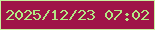 文字の大きさ：1、枠の色：c7ef9e、背景の色：9f1348、文字の色：b3e884 無料ブログパーツのブログ時計