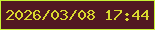 文字の大きさ：5、枠の色：c7f235、背景の色：521921、文字の色：dad82e 無料ブログパーツのブログ時計
