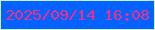 文字の大きさ：4、枠の色：c7f4d8、背景の色：0462fe、文字の色：f32e87 無料ブログパーツのブログ時計