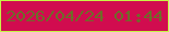 文字の大きさ：3、枠の色：c7f546、背景の色：d10c4f、文字の色：6f6b29 無料ブログパーツのブログ時計