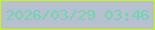 文字の大きさ：5、枠の色：c7f70f、背景の色：b8c0d0、文字の色：6dd5af 無料ブログパーツのブログ時計