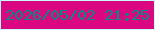 文字の大きさ：5、枠の色：c7fafa、背景の色：db0681、文字の色：028e7e 無料ブログパーツのブログ時計
