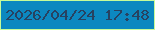 文字の大きさ：2、枠の色：c7fb99、背景の色：0c88c0、文字の色：274261 無料ブログパーツのブログ時計
