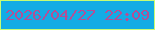 文字の大きさ：3、枠の色：c7fc74、背景の色：13ace5、文字の色：b35096 無料ブログパーツのブログ時計