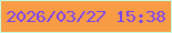 文字の大きさ：2、枠の色：c7fcda、背景の色：f79c45、文字の色：7a43f0 無料ブログパーツのブログ時計