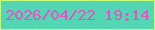文字の大きさ：1、枠の色：c7ff76、背景の色：53d6b3、文字の色：e254c1 無料ブログパーツのブログ時計
