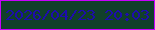文字の大きさ：1、枠の色：c800fe、背景の色：113f2b、文字の色：1d0cad 無料ブログパーツのブログ時計