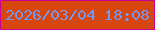 文字の大きさ：4、枠の色：c8028e、背景の色：d84610、文字の色：7697ef 無料ブログパーツのブログ時計