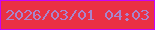 文字の大きさ：2、枠の色：c804f5、背景の色：ea3044、文字の色：a885cc 無料ブログパーツのブログ時計