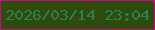 文字の大きさ：2、枠の色：c8087b、背景の色：2d4c0e、文字の色：27804e 無料ブログパーツのブログ時計