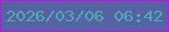文字の大きさ：1、枠の色：c80ee2、背景の色：5563a4、文字の色：4fabb0 無料ブログパーツのブログ時計