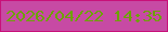 文字の大きさ：5、枠の色：c81179、背景の色：c74aa4、文字の色：6da206 無料ブログパーツのブログ時計