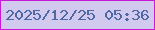 文字の大きさ：5、枠の色：c819d7、背景の色：d1caee、文字の色：4d68a3 無料ブログパーツのブログ時計