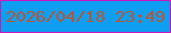 文字の大きさ：4、枠の色：c81abd、背景の色：0e9ef2、文字の色：b55737 無料ブログパーツのブログ時計