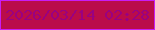 文字の大きさ：1、枠の色：c81df4、背景の色：ba0c4a、文字の色：990181 無料ブログパーツのブログ時計