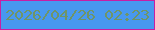文字の大きさ：3、枠の色：c81ea4、背景の色：4898ef、文字の色：6f9567 無料ブログパーツのブログ時計