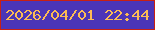 文字の大きさ：3、枠の色：c82012、背景の色：4b35b7、文字の色：fcbb55 無料ブログパーツのブログ時計