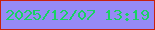 文字の大きさ：1、枠の色：c8210e、背景の色：968af6、文字の色：18d263 無料ブログパーツのブログ時計