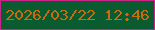 文字の大きさ：4、枠の色：c82586、背景の色：0b5b30、文字の色：ca6b0d 無料ブログパーツのブログ時計