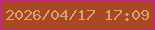 文字の大きさ：3、枠の色：c82589、背景の色：a94823、文字の色：d3a470 無料ブログパーツのブログ時計