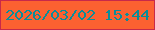 文字の大きさ：1、枠の色：c8294a、背景の色：fc6131、文字の色：098d9a 無料ブログパーツのブログ時計