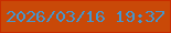 文字の大きさ：5、枠の色：c82c00、背景の色：c94908、文字の色：4596cd 無料ブログパーツのブログ時計