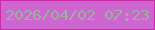 文字の大きさ：1、枠の色：c82ca7、背景の色：ce66d1、文字の色：9bb29e 無料ブログパーツのブログ時計