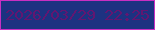 文字の大きさ：2、枠の色：c82fc2、背景の色：1d3281、文字の色：621671 無料ブログパーツのブログ時計