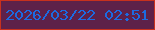 文字の大きさ：5、枠の色：c8311d、背景の色：5e2149、文字の色：1c6be1 無料ブログパーツのブログ時計