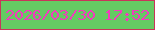 文字の大きさ：2、枠の色：c8345a、背景の色：65ca63、文字の色：f33abe 無料ブログパーツのブログ時計