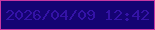 文字の大きさ：1、枠の色：c837a2、背景の色：150373、文字の色：3413a7 無料ブログパーツのブログ時計
