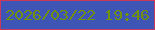 文字の大きさ：3、枠の色：c8395b、背景の色：3f55b5、文字の色：71900e 無料ブログパーツのブログ時計