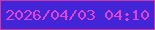 文字の大きさ：5、枠の色：c839a1、背景の色：4325d8、文字の色：e343d0 無料ブログパーツのブログ時計