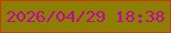 文字の大きさ：2、枠の色：c83a10、背景の色：8c7f02、文字の色：c3049a 無料ブログパーツのブログ時計