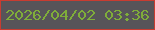 文字の大きさ：1、枠の色：c83c31、背景の色：575459、文字の色：7fad3a 無料ブログパーツのブログ時計