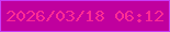 文字の大きさ：3、枠の色：c83cf8、背景の色：c0009e、文字の色：fd2c95 無料ブログパーツのブログ時計