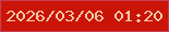 文字の大きさ：2、枠の色：c83d51、背景の色：ca1407、文字の色：f5caa6 無料ブログパーツのブログ時計