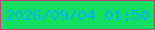 文字の大きさ：4、枠の色：c83e7a、背景の色：12df5e、文字の色：00b3fd 無料ブログパーツのブログ時計