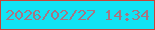 文字の大きさ：3、枠の色：c84538、背景の色：11e4f5、文字の色：a67683 無料ブログパーツのブログ時計