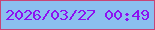 文字の大きさ：3、枠の色：c84576、背景の色：8bbfef、文字の色：8c11f1 無料ブログパーツのブログ時計