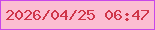 文字の大きさ：4、枠の色：c847e9、背景の色：fcbdd1、文字の色：cf3549 無料ブログパーツのブログ時計