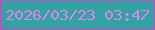 文字の大きさ：5、枠の色：c848c4、背景の色：32a3a3、文字の色：e482eb 無料ブログパーツのブログ時計